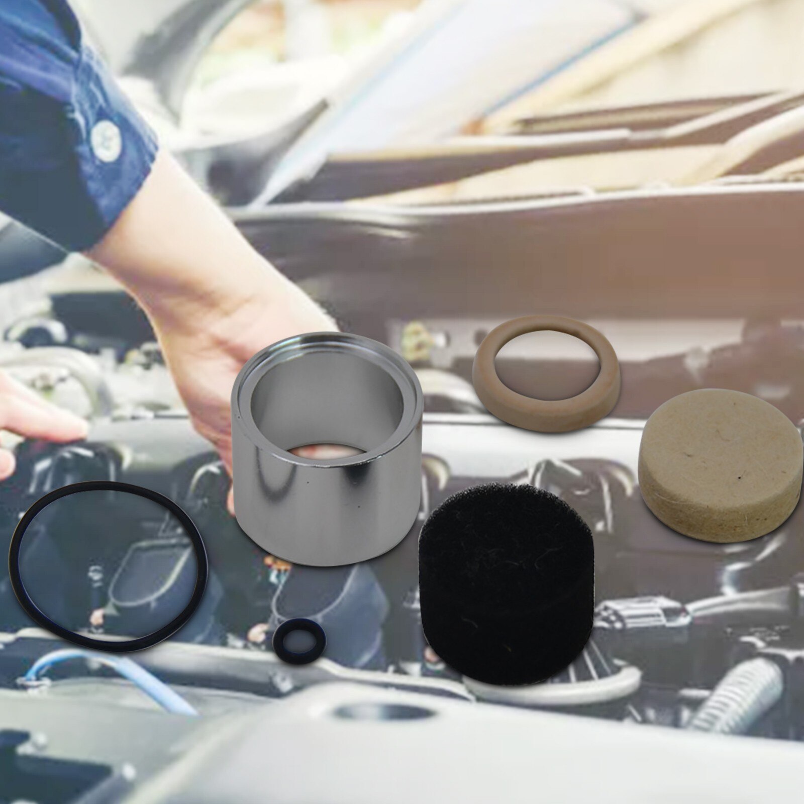 Kit de réparation de Piston de compresseur d'air, 6 pièces, P38 Range Rover Eas, joint de Piston de compresseur à Suspension pneumatique + Kit de réparation de chemise de cylindre,