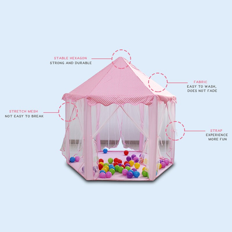 Imbaby Draagbare Kinderen Tent Baby Ballen Zwembad Pit Game Center Kids Castle Beach Tent Speelhuis Ster Lichten Montage snuisterij