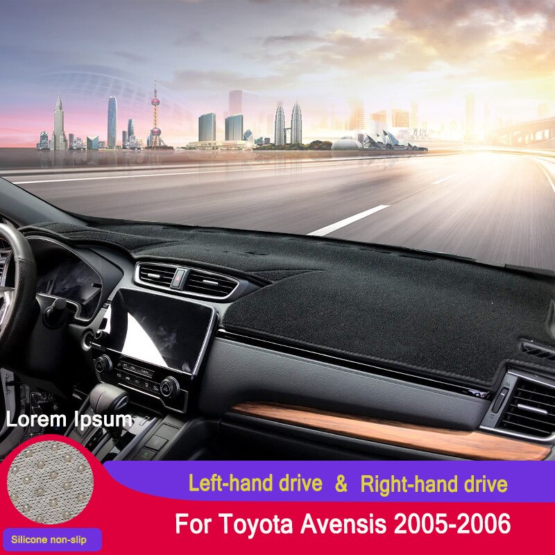 Cubierta para salpicadero de coche tapete para tablero de salpicadero, alfombrillas Anti-UV para Toyota Avensis 2005 2006