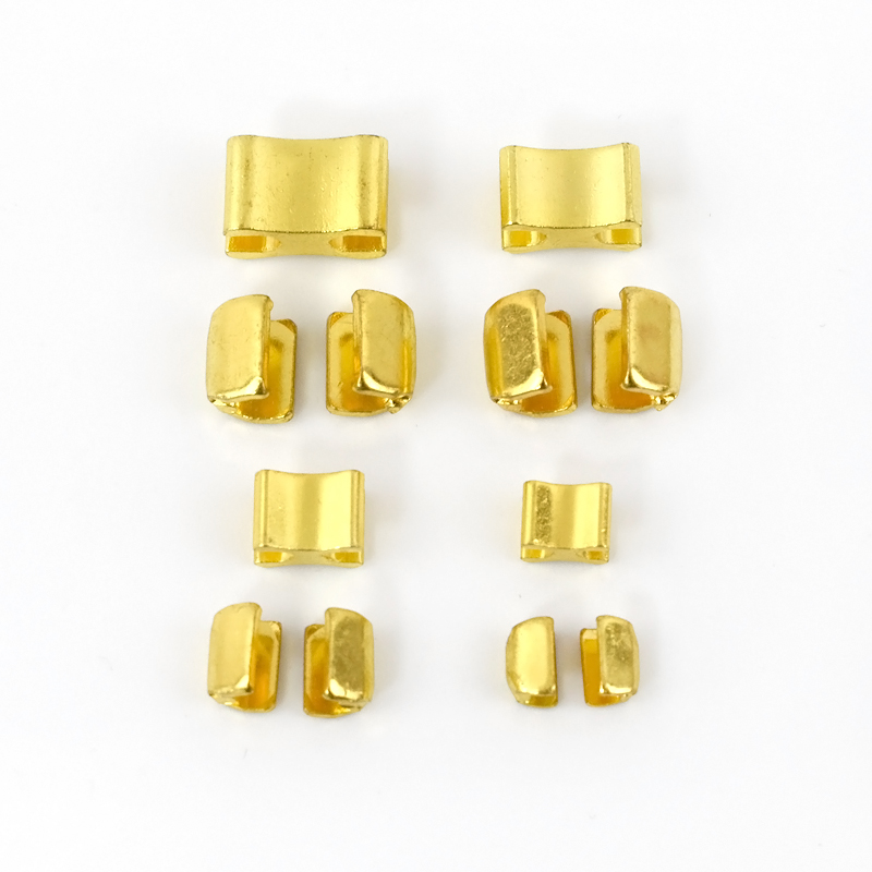 20/50/100Sets Meetee 3# 5# 8# 10# Metal Zipper Stopper U Code Non-slip Tail Stop Garment Zip Repair Kit DIY Sewing Accessories: 10# / Copper / Option3