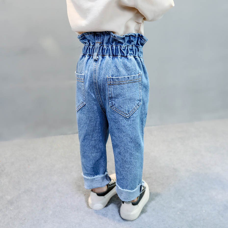 Baby Girl Jeans Autumn Kids Girl Jeans High Waist Children's Jeans Casual Style Children's Clothing