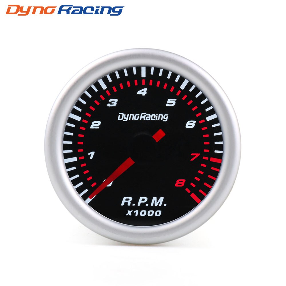 Dynoracing 2 &quot;52mm Smoke lens turbodrukmeter bar psi Vacuüm Water temp Olie temp Olie druk Voltmeter Brandstof niveau Toerenteller rpm gauge: Tachometer rpm gauge