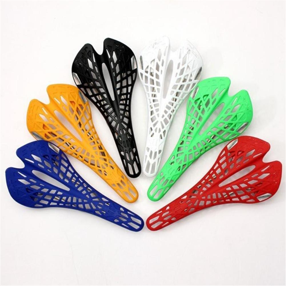 Super léger en plastique vélo selle montagne vtt vélo selle absorption des chocs siège coussin 6 couleur cyclisme partie
