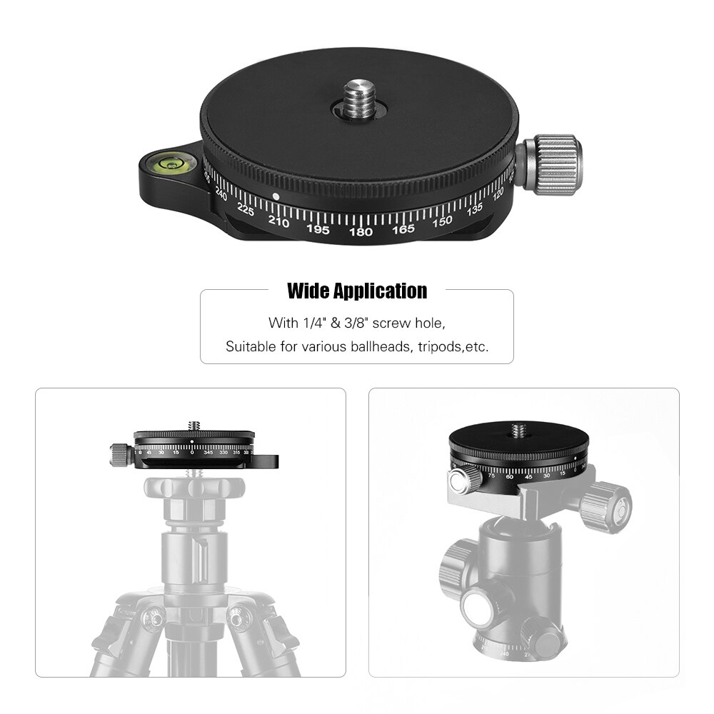 Caméra rotule rotule trépied tête 360 rotatif panoramique caméra connecteur adaptateur + 1/4 pouce vis pour monopodes caméra DSLR
