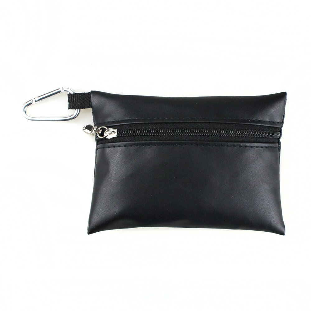 KOFULL-bolsa pequeña portátil de bolsillo para pelotas de Golf, bolsa de cuero PU con 5 piezas de Tees de madera, accesorios