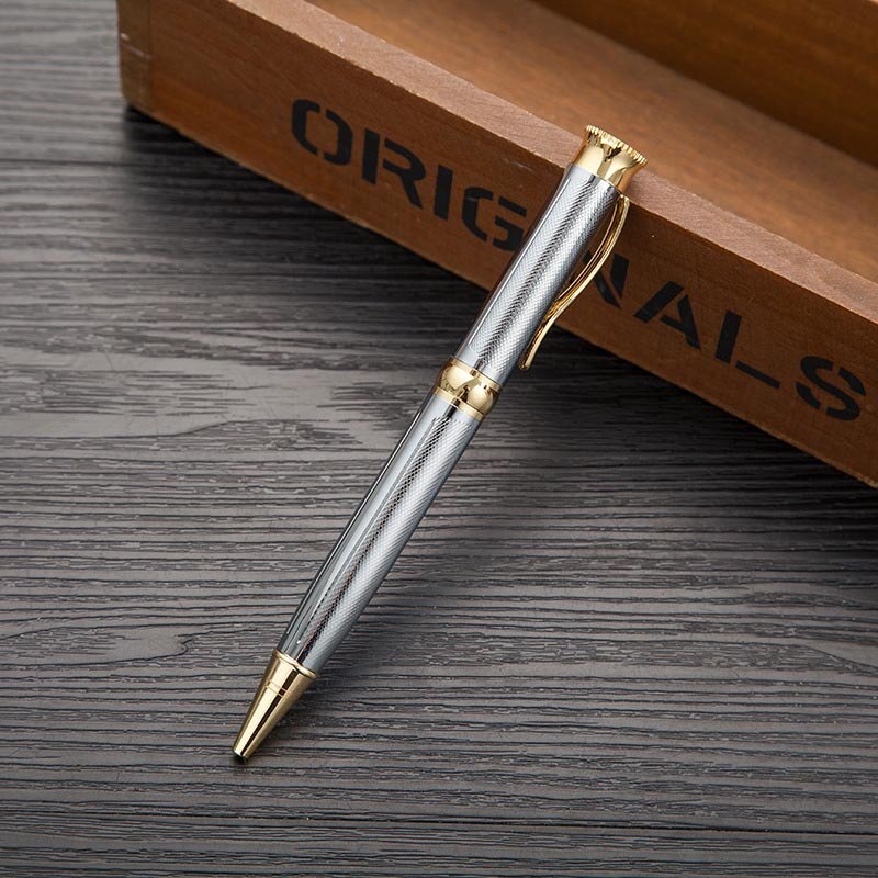 Roterende Metalen Pen Reclame Metalen Mode Meisjes Pen Balpen Voor School Briefpapier Kantoorbenodigdheden: Bourgondië
