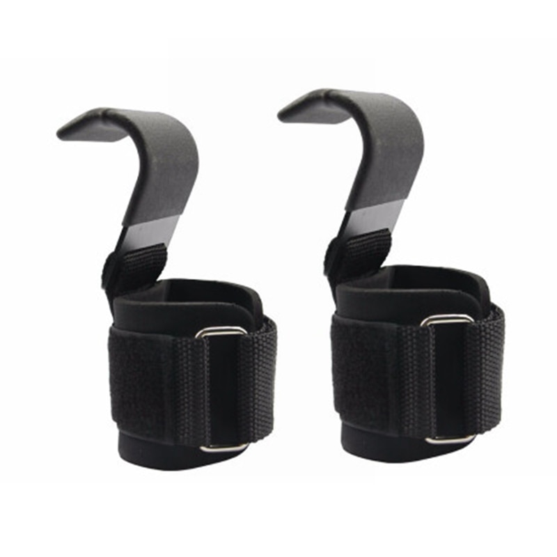 2 PCS Weight Lifting Hooks Hand-Bar Wrist Straps Gym Fitness Hook weight Strap Pull-Ups Power Lifting Gloves For Weight Training