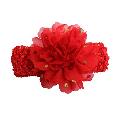 Pailletten Grote Bloemen Elasticiteit Brede Baby Hoofdband 12 Kleuren Haar Accessoires Kinderen Stamping Chiffon Haarband: A