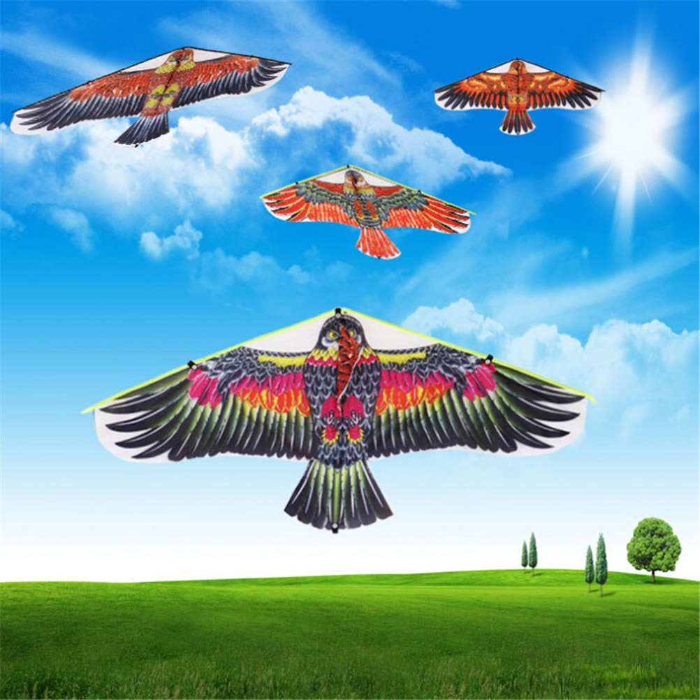 1Pc Grote Platte Eagle Vogel Vlieger Kinderen Vliegende Vogel Vliegers Windzak Outdoor Speelgoed Tuin Doek Speelgoed Voor Kids willekeurige Kleur