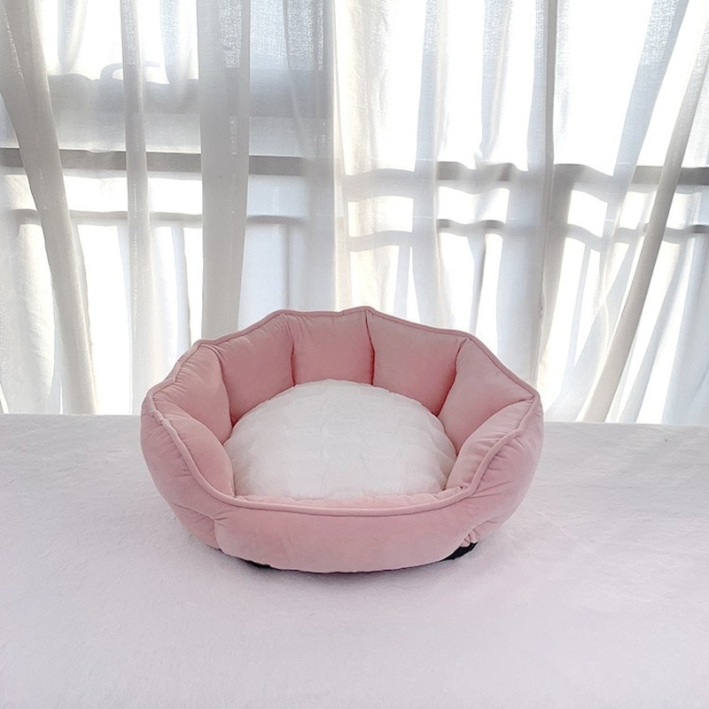 cama perro,cama gato,perros accesorios,cama súper suave con forma de concha para perro, alfombrilla de felpa cálida para gato, cama para perros grandes, cojín para cachorro, producto para mascotas