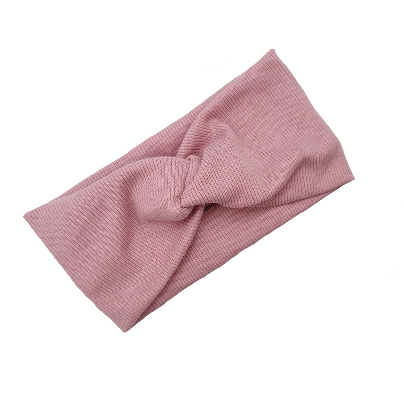Frühling/sommer Baby-stirnband, einfarbig, gedreht, weich, dehnbar, bequem, haaraccessoires für mädchen, groß, 1 stück: 5