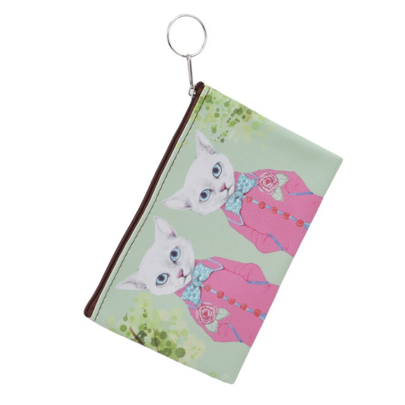 Meisje Portemonnee tas PU Leer Kinderen Portemonnee Doos Tas Schattige Konijn Mini Geldzak Baby Crossbody Portemonnee: C  Cat 2