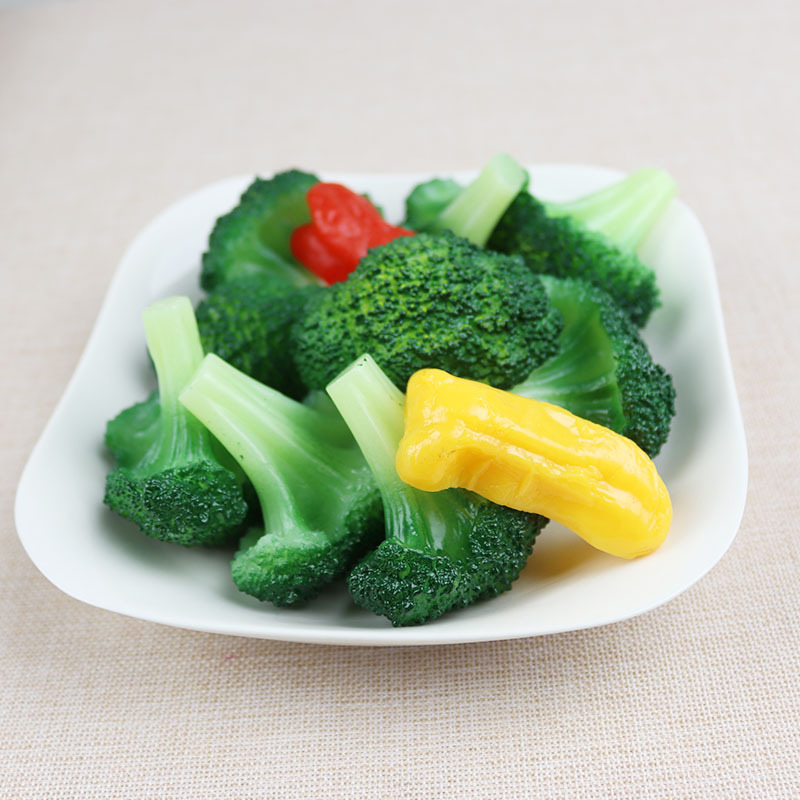 Kunstige grøntsager blomkål broccoli mad model indkøbscenter prøve dekorative rekvisitter børn leger legetøj
