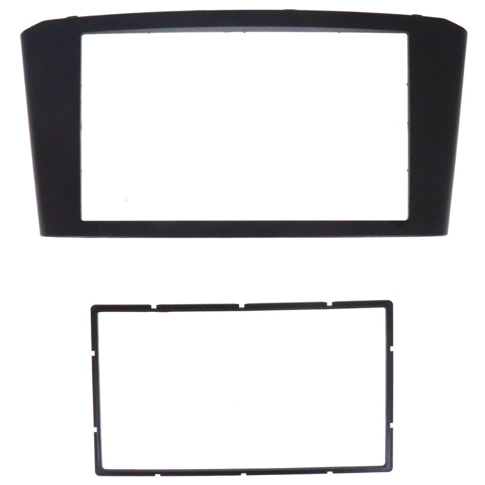 Double 2 Din Car Radio Fascia for TOYOTA Avensis Frame 2002 2007 2006 2005 2004 2003 Black Silver Panel Stereo Audio Frame