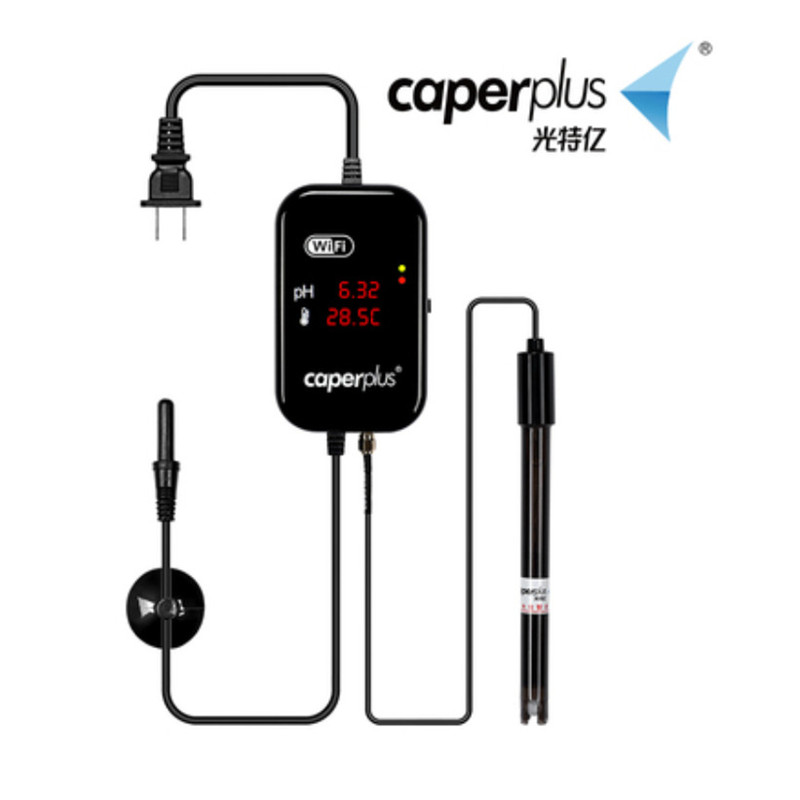 Caperplus ph temperatur intelligens monitor detektor wifi app ph digital monitor til akvarium marine ferskvand