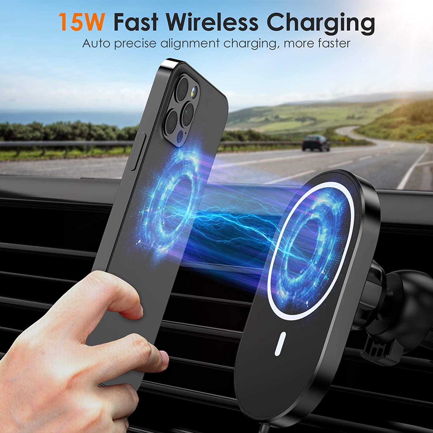 Magnetische 15W Draadloze Autolader Stand Mount Voor Iphone 12 Pro Max Mini Magneet Pd Air Vent Mount Qi snel Opladen Telefoon Houder