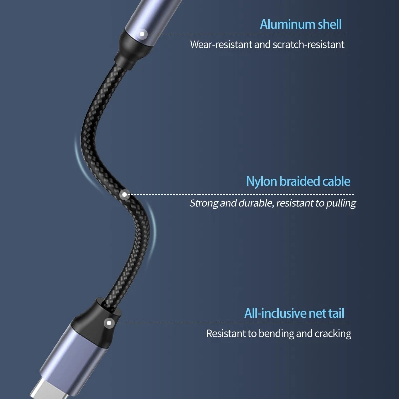 Uniwersalny adapter USB typu C na gniazdo 3,5 mm do słuchawek Kabel audio do telefonów z systemem Android Złącze USB C na słuchawki 3,5 mm AUX