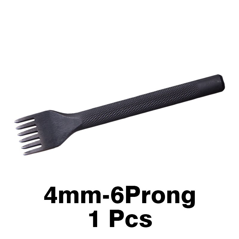 WUTA, 1 pieza, punta de diamante, cincel de cuero de hierro negro, herramientas de punzonado para artesanía de cuero, herramientas de costura disponibles de 3/4mm: Blanco cremoso