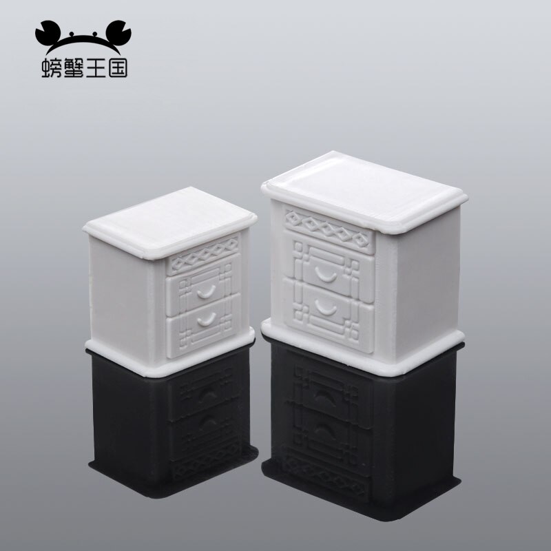 6 stücke 1:25 1:30 Nachttisch Schrank Modell Dekorative Miniatur Möbel Modell Wohnzimmer Nachttisch Spielzeug