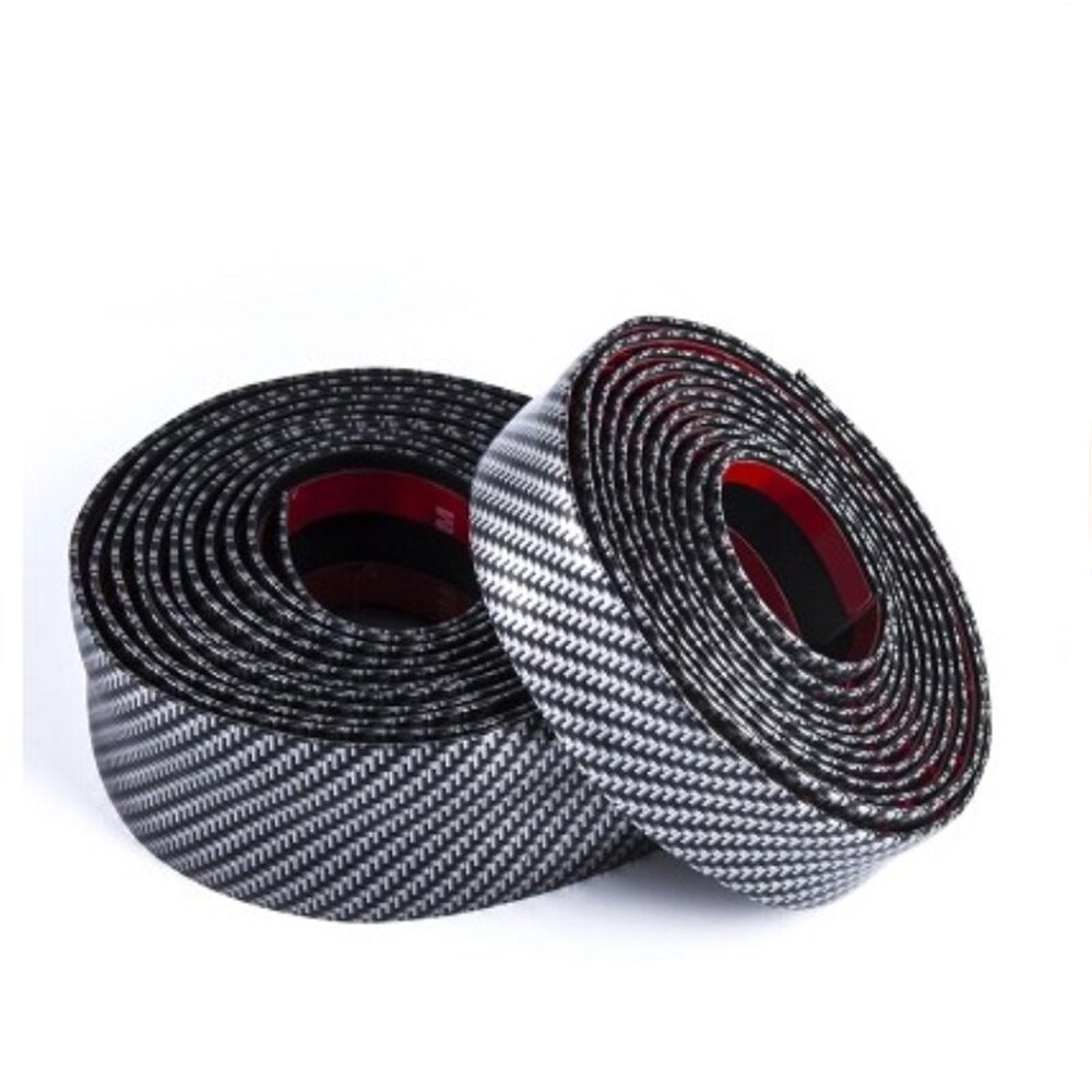 Bil klistermærker 5d kulfiber gummi styling dørkarm beskytter diy dørkarm beskytter kantbeskyttelse bil klistermærker bil tilbehør