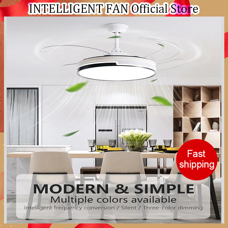 220V onzichtbare plafondventilatorlampen slaapkamer woonkamer eetkamer studeerkamer LED moderne en minimalistische huishoudelijke hanglamp