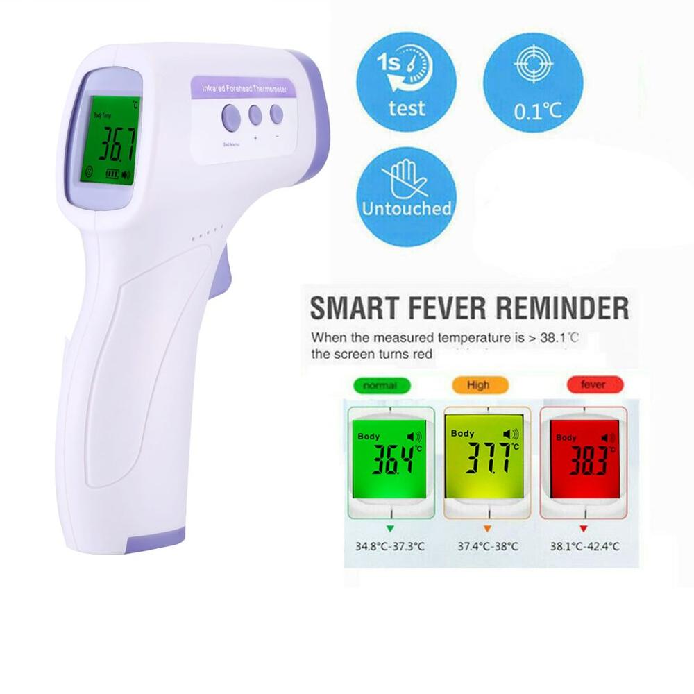 Berøringsfri termometer infrarødt termometer til baby voksne pande krop digitalt termometer feber øre termometer