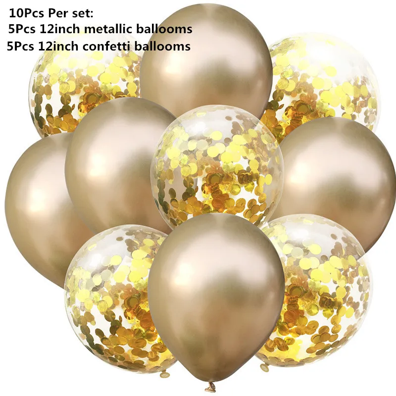 10/14 pçs mix rosa balões coração estrela rosegold confete balão festa de aniversário decorar crianças adulto bolas de ar casamento globos