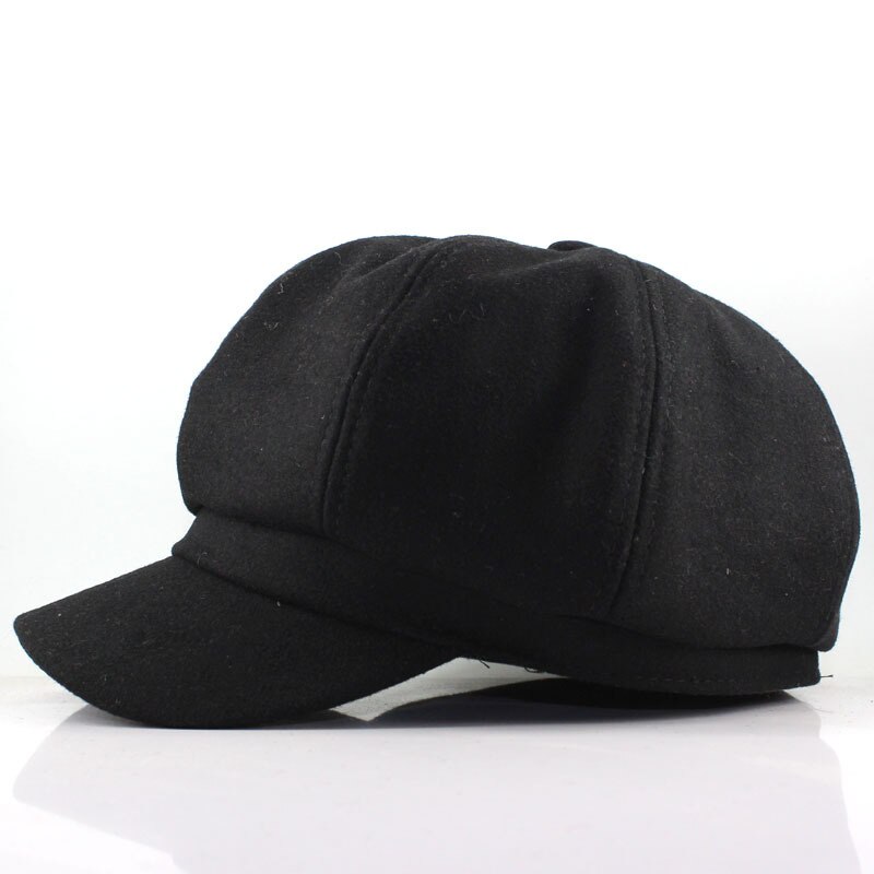 låve Oktagon Hatt - Britisk Stil Ull Baret - Høst/Vinter uformelt Lue til takrenne