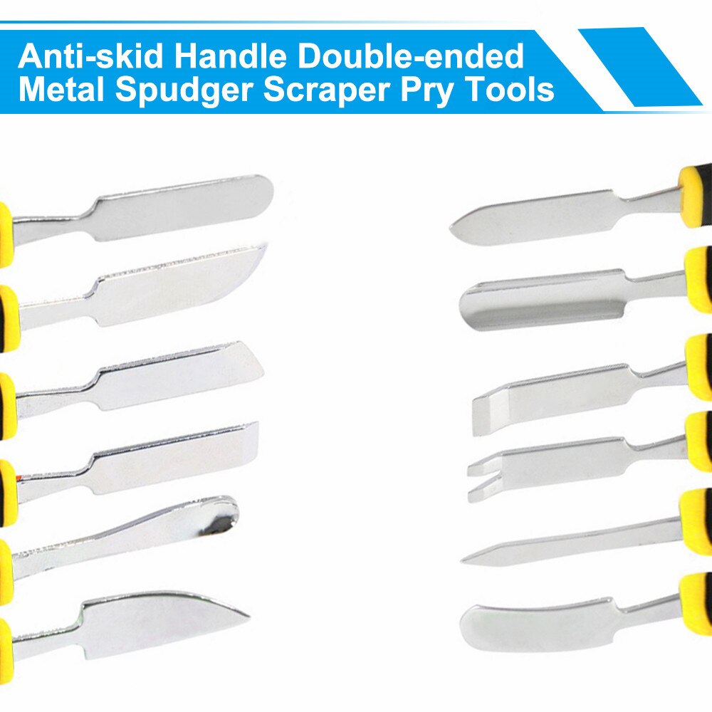 6pcs doppie estremità in metallo Spudger leva apertura Kit di strumenti di riparazione per telefono Computer orologio elettronica riparazione fai da te apertura leva Set di barre