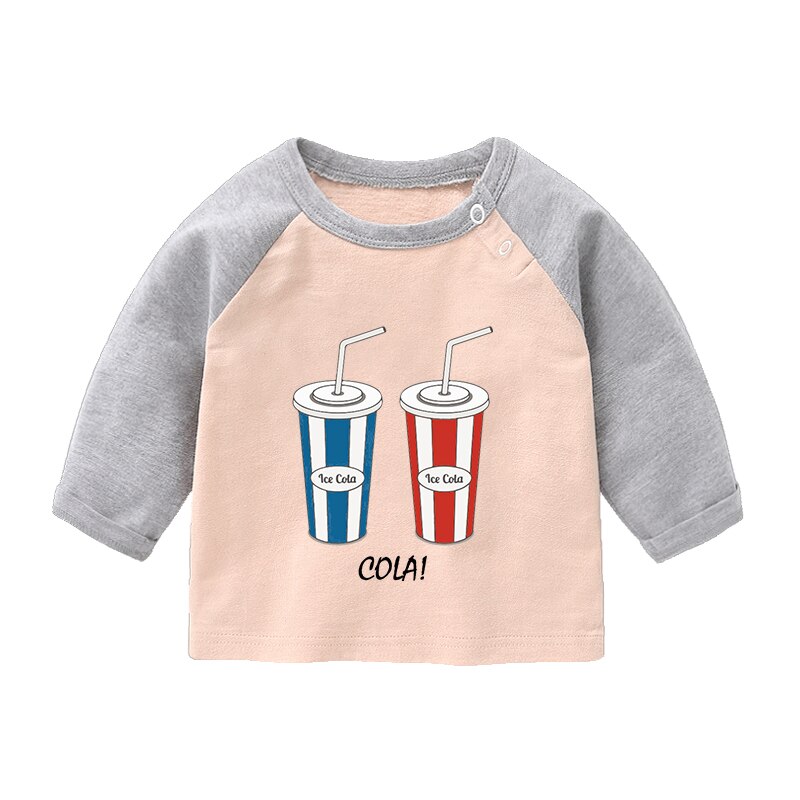 Baby lange mouwen t-shirt jongens en meisjes ondershirt herfst en winter baby kindertrui warme kindertop