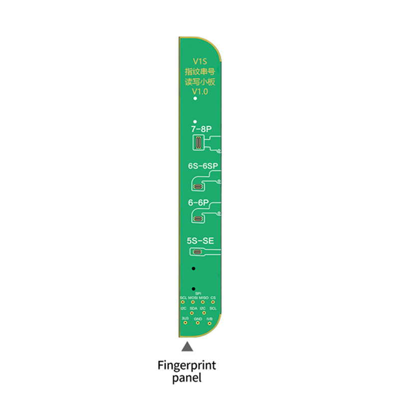 Programador de lectura de código de teléfono JC V1SE para teléfono serie 7-14, herramienta de lectura SN con huella dactilar, placa de reparación de prueba: Rojo, tono plata