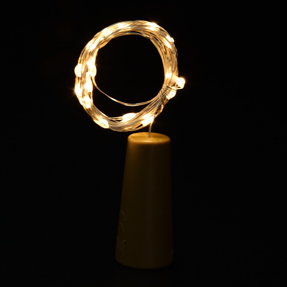 1M/2M/5M/10M/20M Koper Zilver Draad Led String Fairy verlichting Verlichting Voor Kerstboom Garland Wedding Party Decoratie: warm white light / 1M 10 LED
