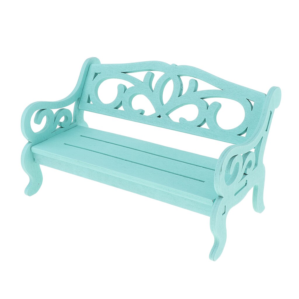 1/6 Fata bambola Giardino Intagliato Panchina Mobili per Blythe Verde