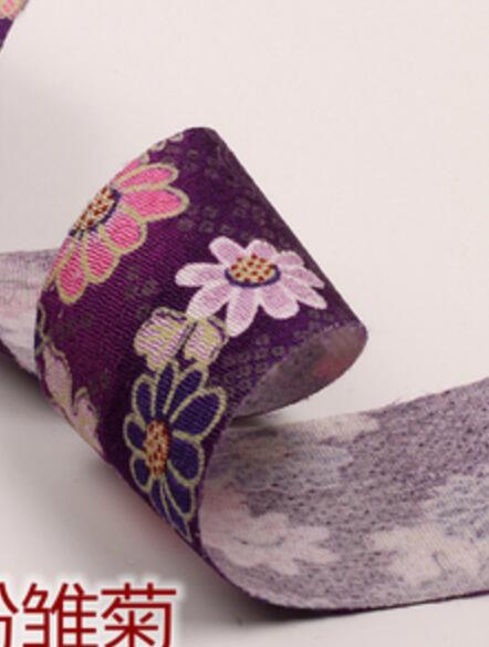 Handgemaakte ambachtelijke patchwork japanse wind retro crêpe katoenen kimono lint 4cm*92cm patch naaien tilda doek: 9