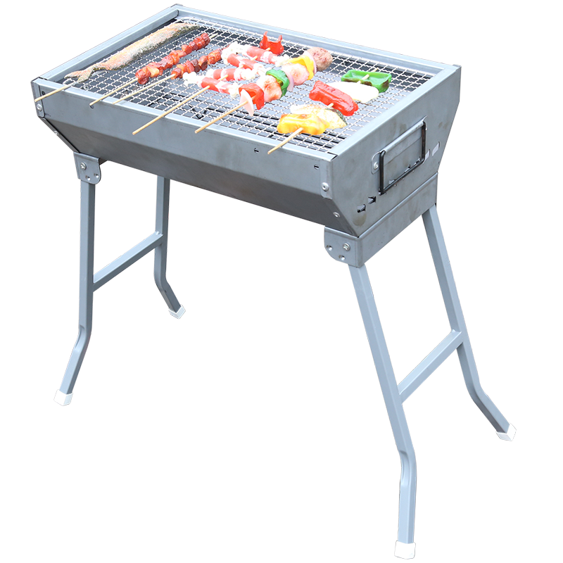 Support pliant épaissi pour grill à charbon de bois d'extérieur