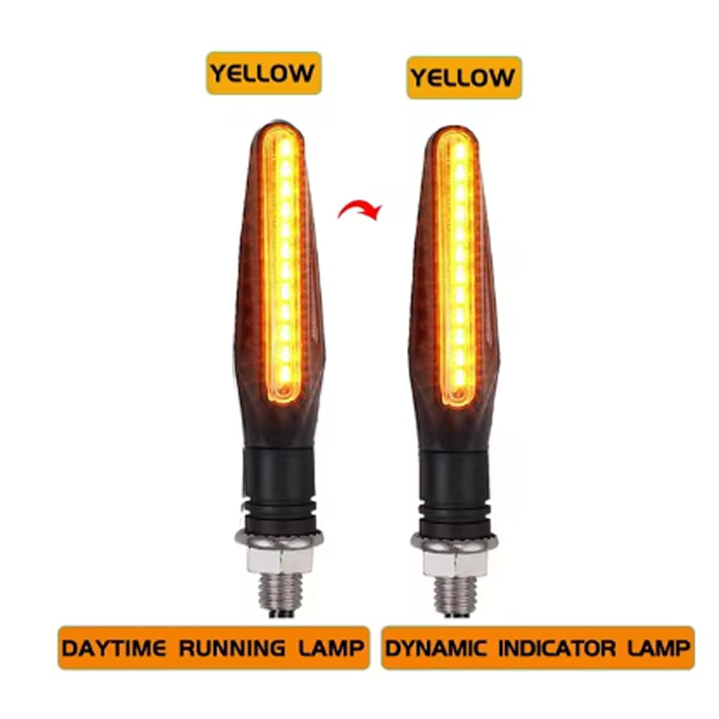 24LED Motorrad LED Blinker Weiß verrotten Bernstein Fließende Indikatoren Vorne Hinten Licht Blinker Blinker Für Schmutz Fahrrad Sport: Gold