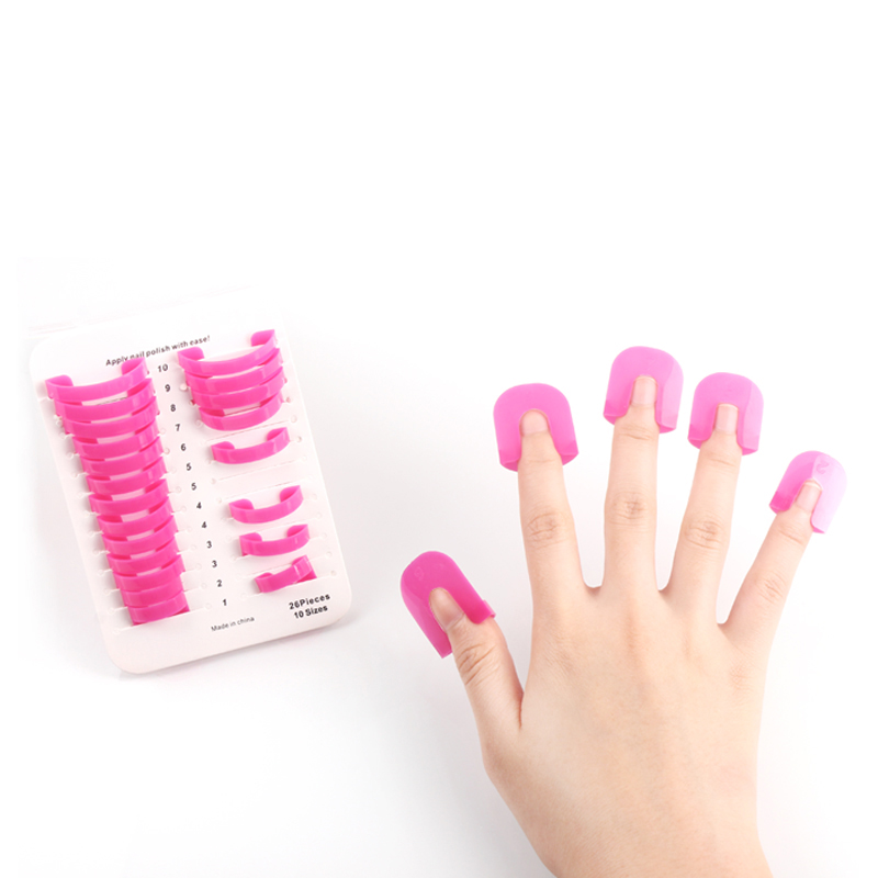 Nail Protector Cover Nail Manicure Tools for Finger Cover Nail Polish Shield Protector 10 Sizes Nail Polish Protector: Default Title