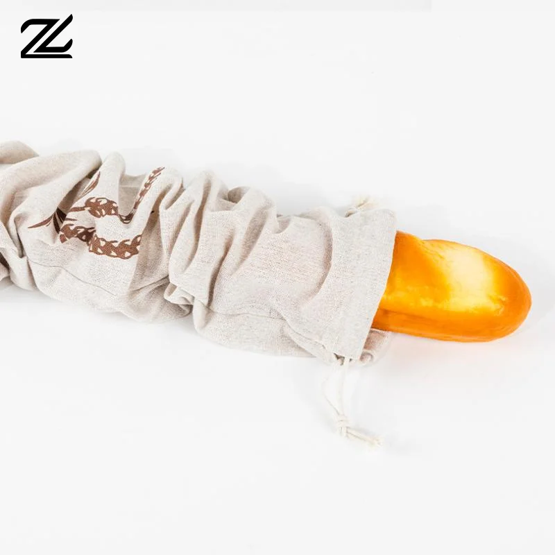 Linnen Broodzak Herbruikbare Stokbrood Katoenen Trekkoord Opbergtas Brood Zelfgemaakt Brood Vers Milieuvriendelijk Houden Voor Stokbrood