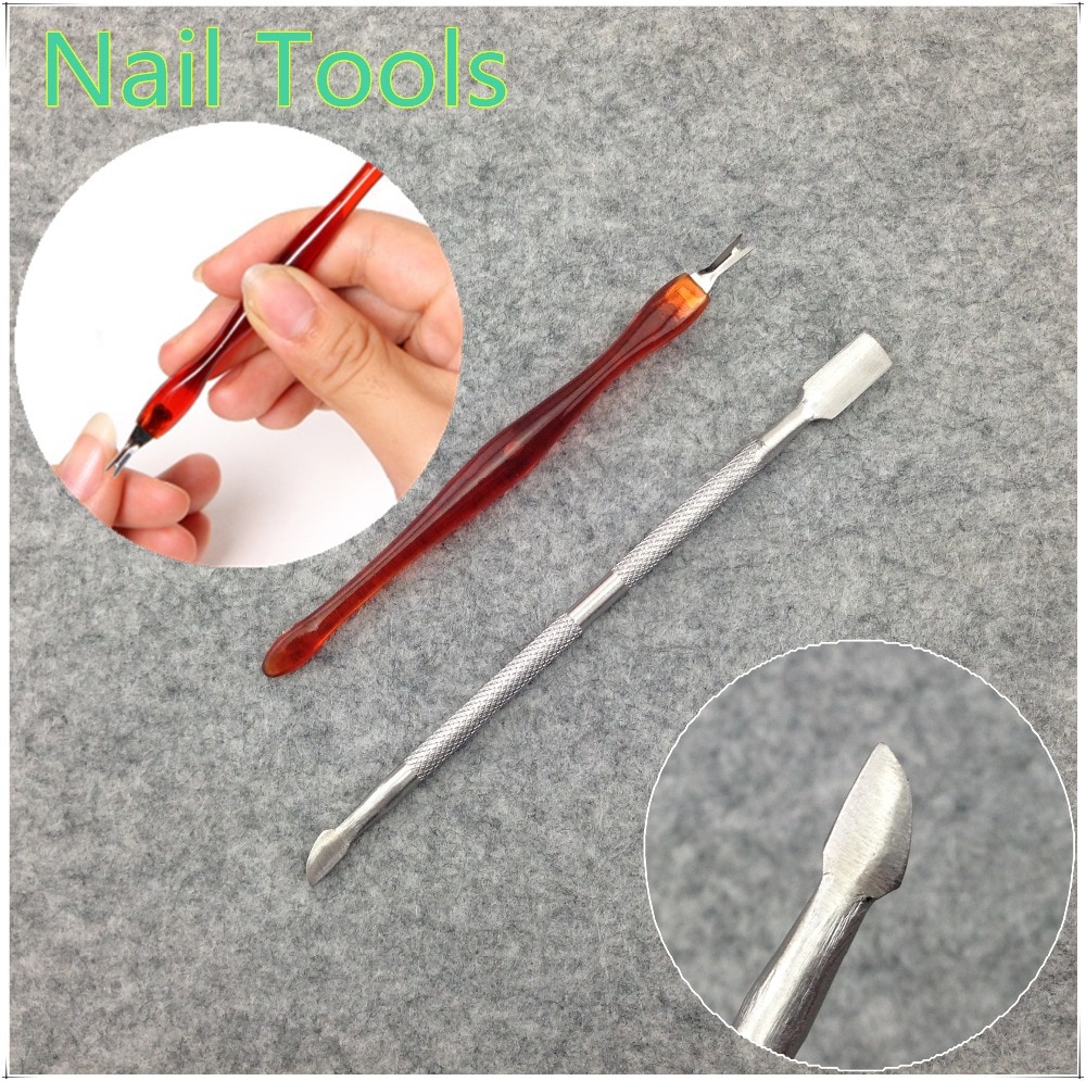 Rvs Nail Art Cuticle Lepel Pusher Kit (Nr-WS12)