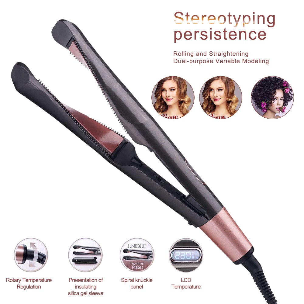 Hair Straightener 2 In 1 Straightening Curling Iron Ceramic Flat Iron Straightener Flat Irons
