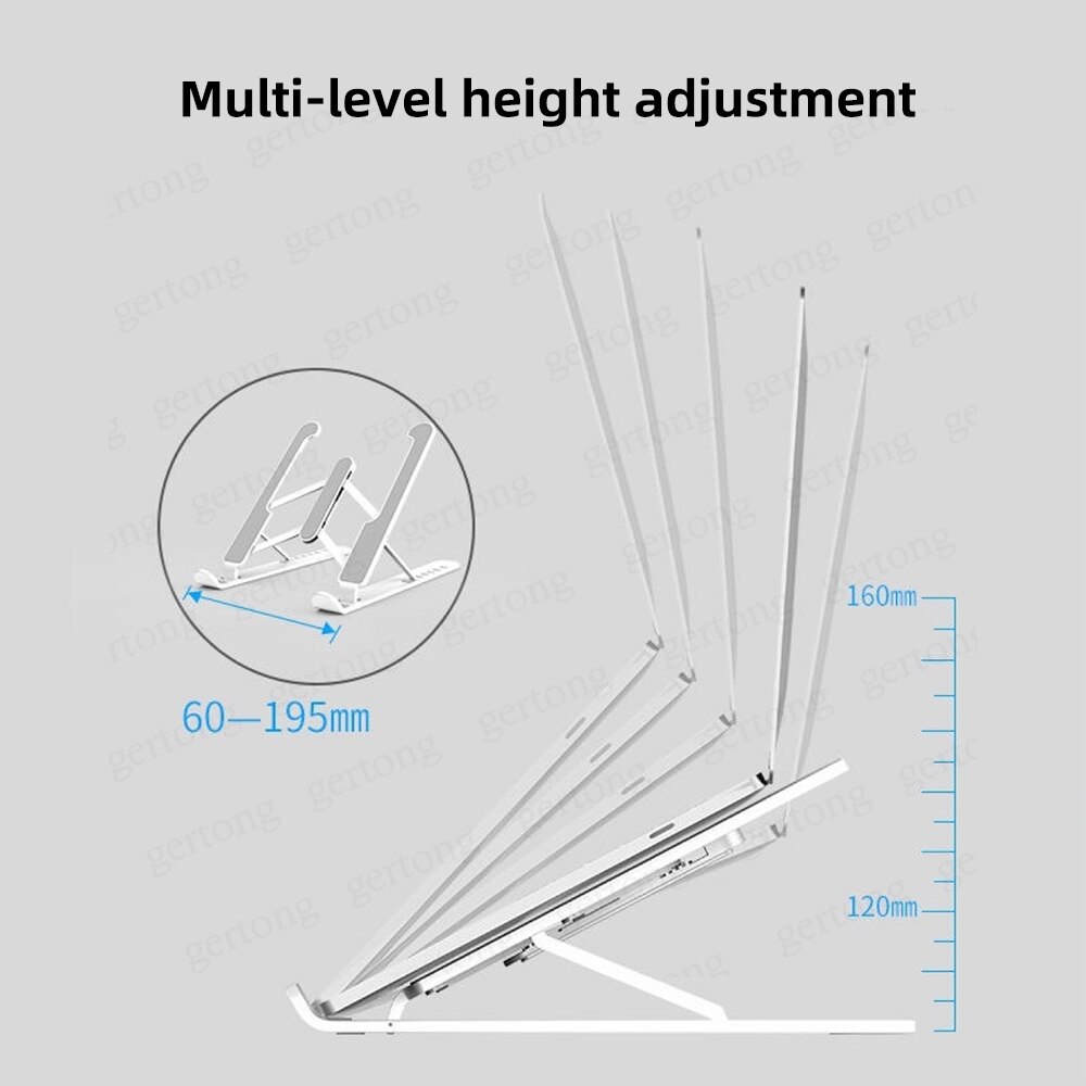 Support d'ordinateur Portable réglable pour MacBook support pour ordinateur Portable support de support de tablette en Aluminium pliable support d'ordinateur Portable pour ordinateur Portable