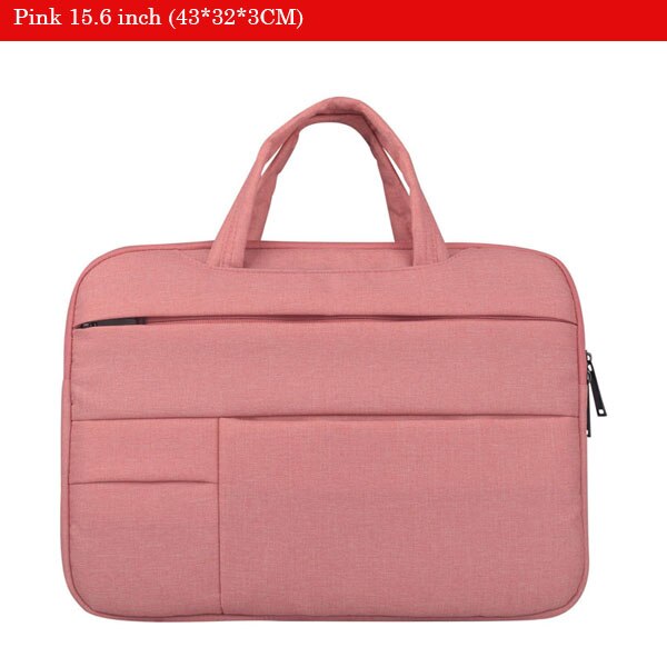 Soomile 12-15 Laptop Tasche Tragbare Männer Aktentasche Multi-funktion Notebook Computer Tasche Männlichen Einfache Büro Business Handtasche: pink 15.6 inch