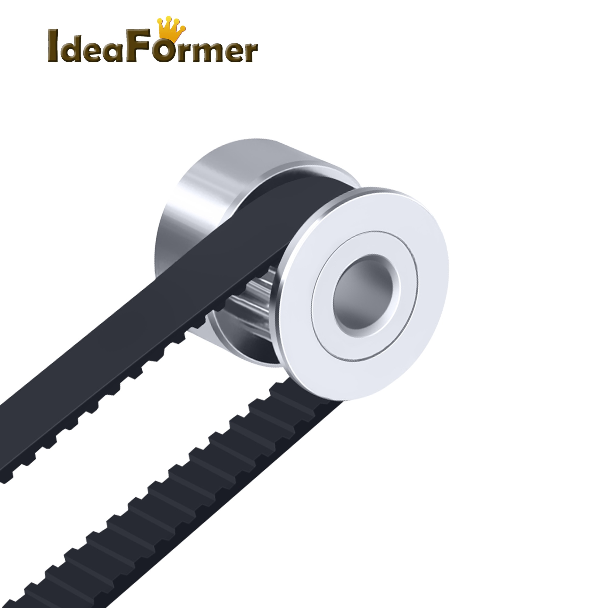 Poulie de synchronisation à 20 dents + 2m 2gt 6mm + clé hexagonale pour courroie de Transmission d'imprimante, Ender 3 PRO CR10 TEVO Tarantula, 2 pièces