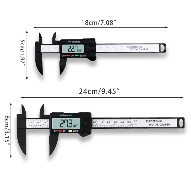 Vernier Caliper Micrometer Durable PVC Measuring Tool Caliper for Precision Measurements Working Stable K0AF