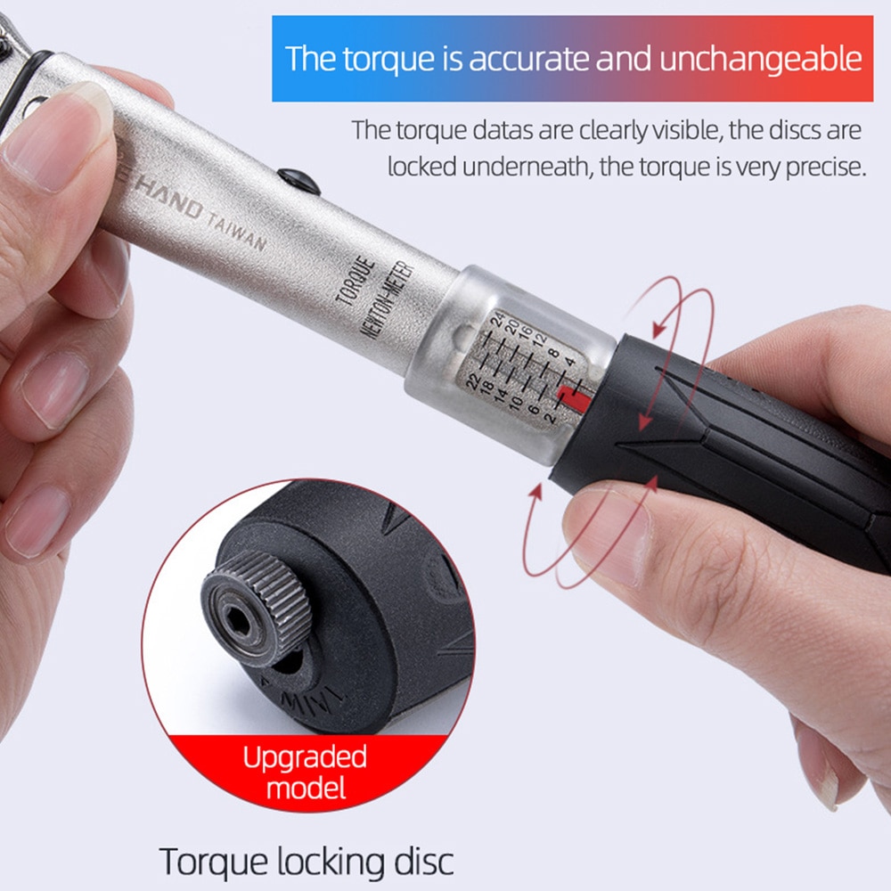 BIKEHAND Taiwan YC-617-2S Bicycle Bike Torque Wrench Allen Key Tool Socket Spanner Set Kit Cycling Repair Tool Kits
