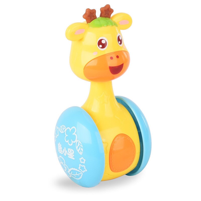 Baby rangler musik legetøj mobiler giraf tumbler småbørns legetøj til børn børn tegnefilm musikalsk klokke klapvogn