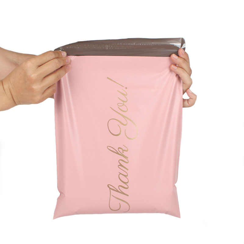 INPLUSTOP Rosa Poly äußern Versandtasche DANKE Kleidung Undurchsichtige Kuriertasche Pakettasche Umschlag Logistik Aufbewahrungstaschen