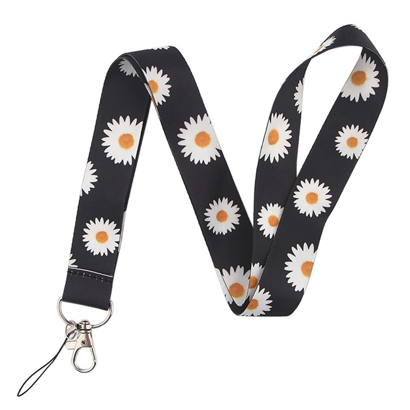 Daisy Blume Gedruckt Lanyards Für Tasten Telefon Hals Riemen Hängenden Seil Abzeichen Halter Schlüsselanhänger Lanyard Seil