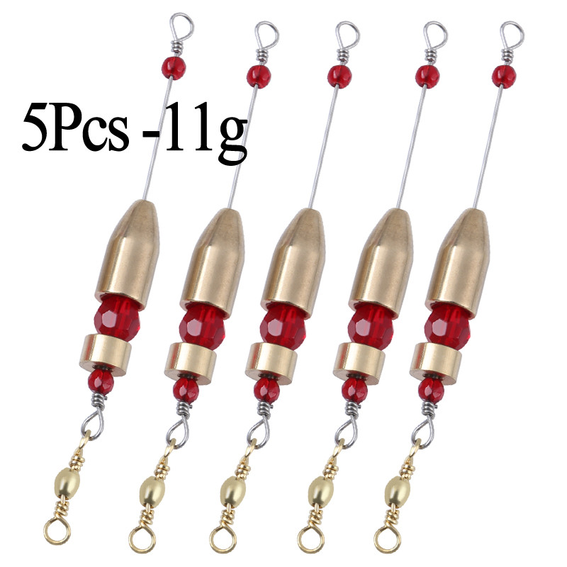 Sougayilang Fishing Carolina Ready Rig Brass Fishing Swivel Ring Connector Fishing Gear Tackle Tools: Golden