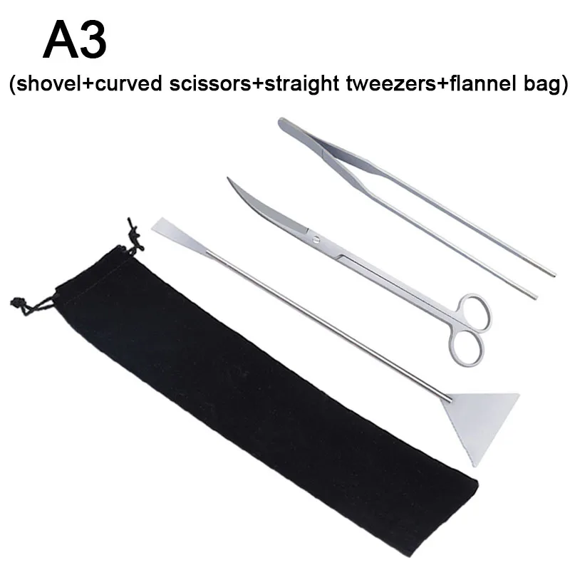 Aquarium Gereedschap Set Schaar Pincet Planten Golf Schaar Gras Roestvrij Reinigingsgereedschap Aquarium Schoppen Aquarium Accessoires: green